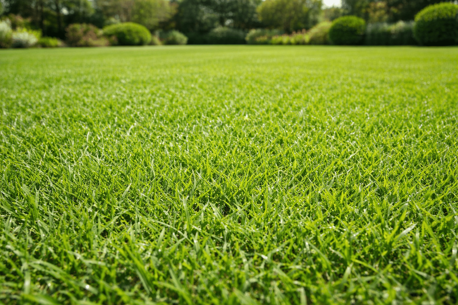 Bermuda Grass Lawn – Big Easy Grass Cutting Healthy Bermuda grass lawn in New Orleans showing ideal green turf before fertilizer application