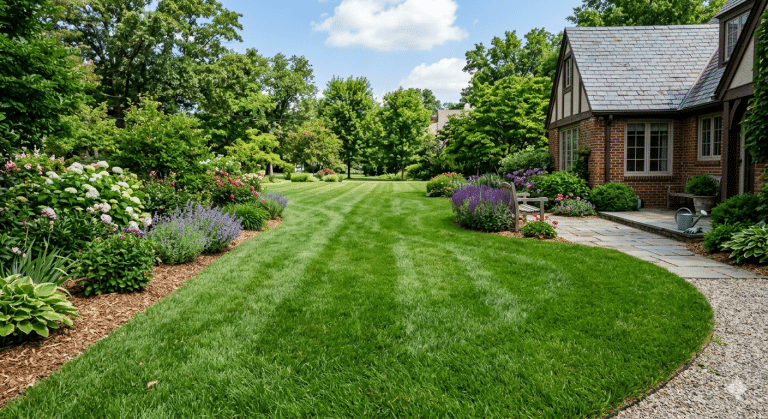 Lush, healthy lawn in New Orleans maintained with proper watering and between-mow care routines